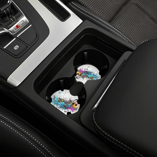 Portavasos para carro 2 unidades con diseño musical y antideslizante miniatura 6