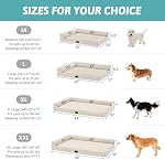 COZY KISS Lit de chien orthopédique pour grand chien, XL Chien Lit de caisse, L en mousse en forme de fond antidérapant Sofa chat avec couvercle amovible lavable, adapté pour les animaux de compagnie jusqu'à 100 C'est vrai. 44x32x7 de pouce, Beige