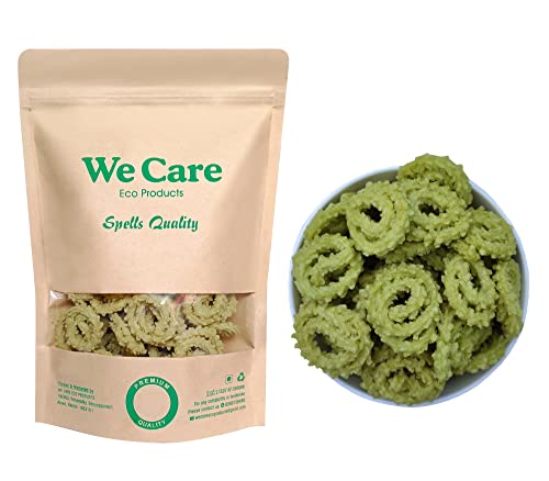 We Care Eco Products Homemade Palak Chakli | Palak Murukk | Healthy Snack | Kerala Homemade ready To Eat Snack |250g