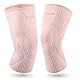 INDEEMAX 2er Pack Kniebandage Damen und Männer, Kompression Kniestütze für Arthritis, Meniskus, ACL, Sport, Laufen, Fußball, Atmungsaktiv Knie Bandage mit Anti Rutsch Silikonstreifen, Rosa,S