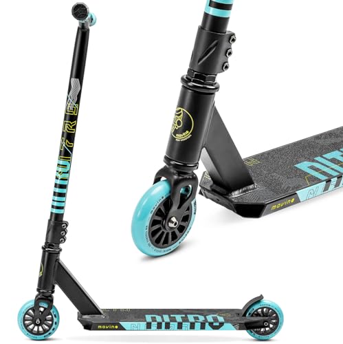Movino Nitro Monopattino Professionale Per Adulti - Cuscinetti A Sfera ABEC9, Ruote 100 mm, Grip TPR, Freestyle Acrobatico