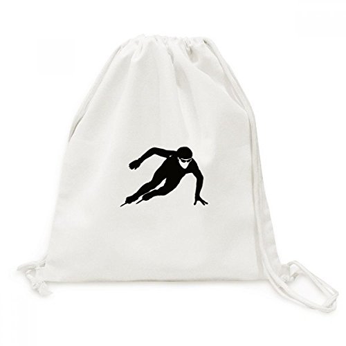 Sac cordon patinage en toile pour ranger vos affaires de sport d'hiver sans encombre