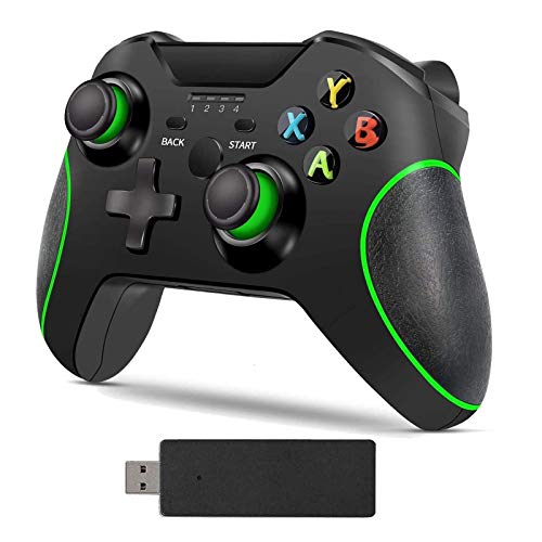 Wireless Controller for Xbox One,2.4GHZ Gamepad Controller Compatible with Xbox One/One S/One X/One Series X/S/Elite/PC Windows 7/8/10,with Built-in Dual Vibration (Black)