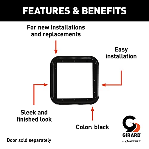 Rv Water Heater Door Trim Ring - Black #TOP2