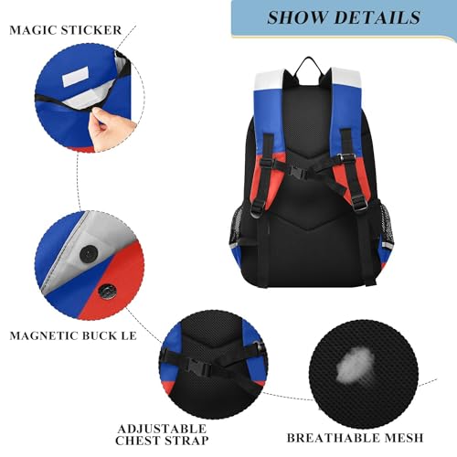 Fisyme Russian Flag School Backpack Laptop Backpacks Bags Bookbag Travel Casual Computer Notebooks Daypacks3
