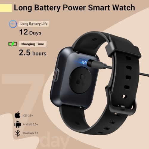 Image of Smartwatch for Women /Men, Compatible with Android & iPhone, 1.8'' Fitness Tracker Watch with Alexa, Call & Notification Alerts, Heart Rate & Sleep Monitor, 120 Sports Modes, Waterproof Smart Watch