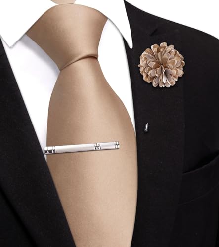 Image of Hi-Tie Men's Extra Long Solid Satin Tie Set 63 Inch /70 Inch Formal Necktie