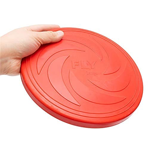 Pet Religion Dog Frisbee Soft Chew Red 9 Inch Diameter Flyer Aero Dynamic Light Weight Solid Water Resistant Safe On Teeth Soft Frisbee Dog Toys For Small Dogs #TOP4