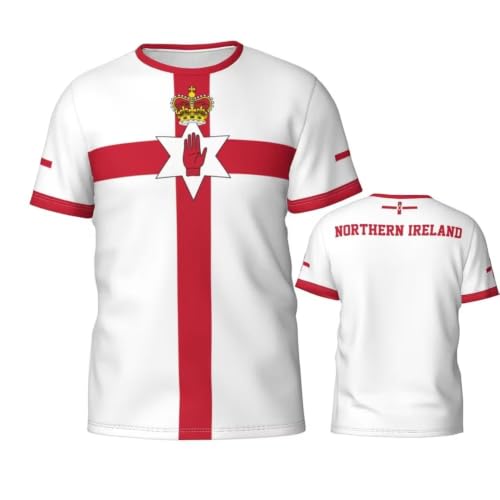 T-Shirt Irlande du Nord Homme Respirant contre la Transpiration