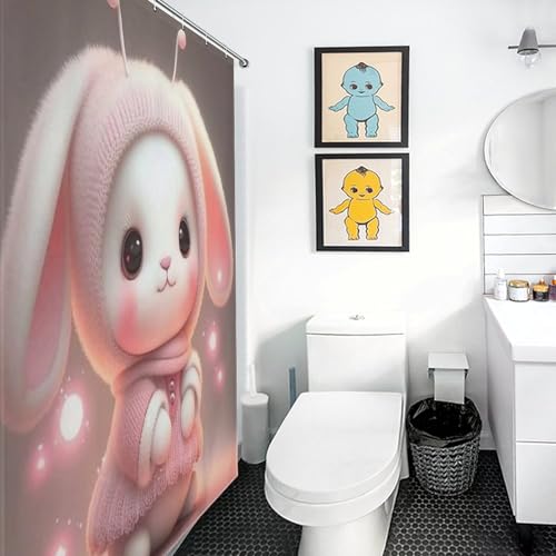 Lapin Mignon Rideau de Douche Imperméable Anti-Moississure - 3
