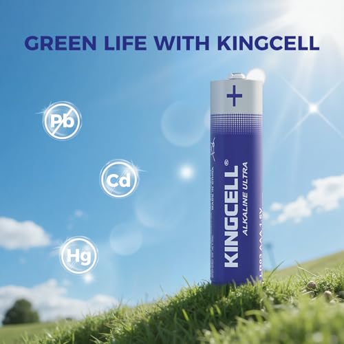 Image of KINGCELL AAA Batteries 100 Pack, Alkaline Triple AAA Batteries High-Performance AAA Battery with Ultra Long-Lasting Power for Household Device