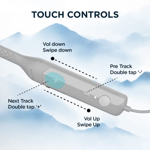 Image of boAt Rockerz Apex Bluetooth Wireless in Ear Earphones with Spatial Bionic Sound Powered by Dirac Virtuo, Touch Sensors, Beast Mode, ENx Tech,30H Playtime,ASAP Charge(Classic Grey)