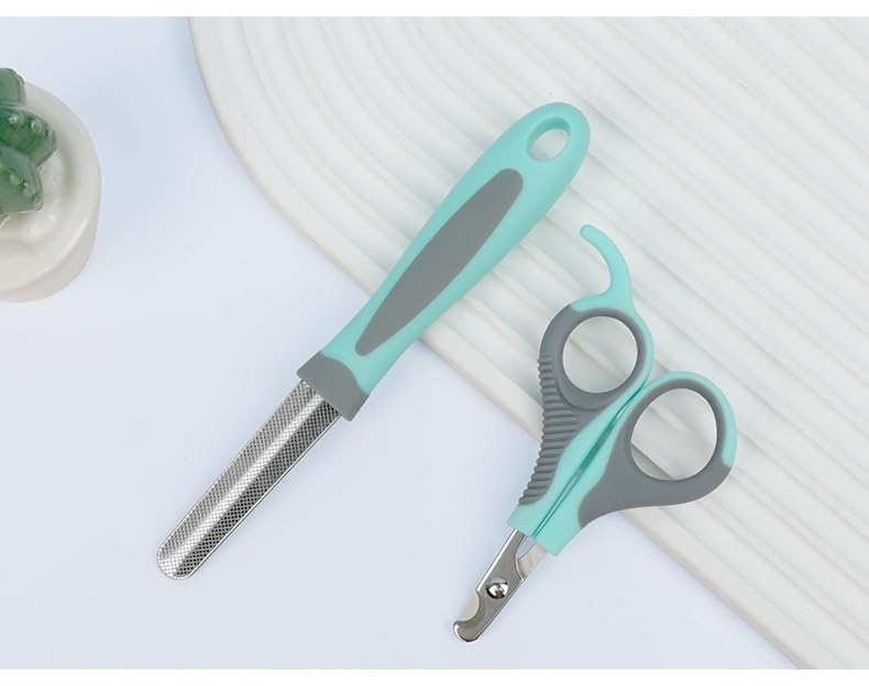Generic Pet Nail Clippers, Small Animal Toenail Trimmer Kit, Multiple Sizes, Light Green and Silver