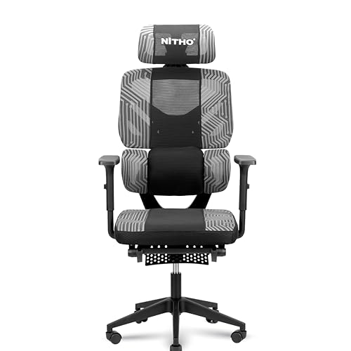 Image of NiTHO Matrix V2 Series Ergonomic Mesh Gaming Office Chair | Lumbar Back Support Computer Desk Chair with Adjustable Armrests, Rocking Recline & Height Adjustable Swivel Chair for Work or Gaming, Black