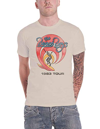 Photo de The Beach Boys T Shirt 1983 Tour Band Logo Nouveau Officiel Homme Sand Size L