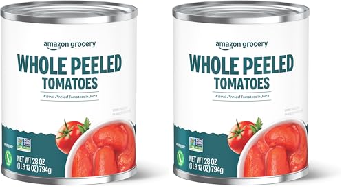 Amazon Grocery, Whole Peeled Tomatoes, 28 Oz, Pack of 2 (Previously Amazon Fresh, Packaging May Vary)