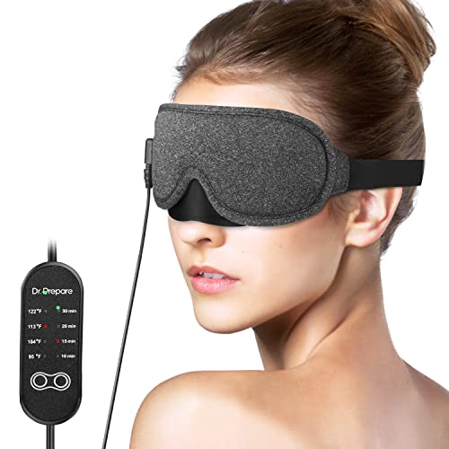 DR.PREPARE ホットアイマスク USB電熱式 温度調整 タイマー付き 耳栓 睡眠...