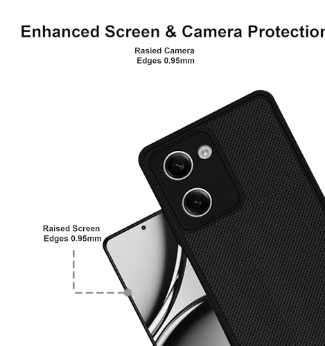Image of Silicone Back Cover Case Compatible For Poco M7 Pro 5G (Textured Grip Design | Camera Protetion | Slim and Light Weight | Soft Touch and Feel | Black)
