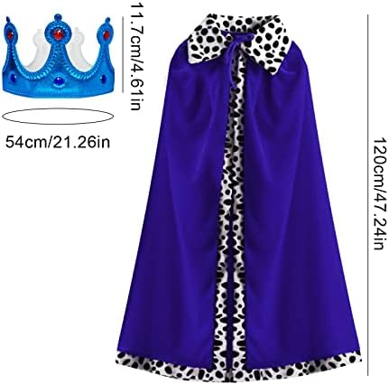 König Kostüm Set Für Erwachsene & Kinder - Mit Mantel, Krone & Zepter | Für Karneval, Halloween & Cosplay