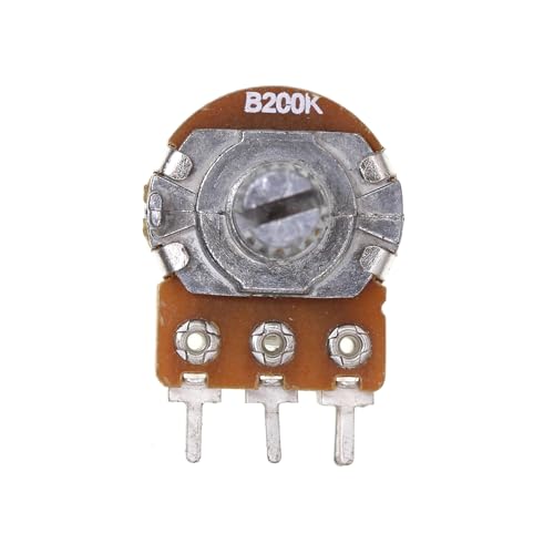 (Pacote de 10) WH148 Potenciômetro horizontal de 5 pinos de volta única com interruptor B200K 200K O