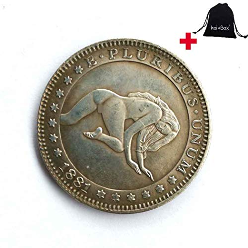 WuTing 1881 Hobo Nickel Morgan Dollar Hand Carved Creative Chritmas Gifts - Nickel Funny Coin - Great Commemorative Old Coins Great American Coin