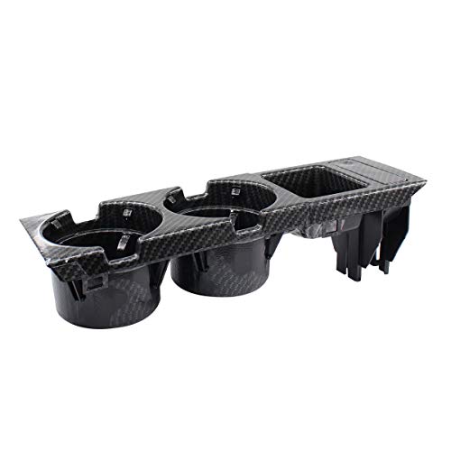 NewYall Carbon Fiber Center Console Drink Cup Holder Coin Storing
