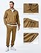 JMIERR 2025 Mens Loungewear Sets Long Sleeve Sweatshirt Fall Trendy Tracksuit & Oversized Jogger Sweatpants with Pockets, Khaki, S