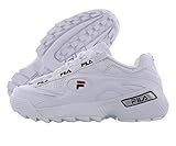 Fila Men's D-Formation Chunky Active Lace Top Round Toe Low Heel Fashion Casual Sneakers, White/Navy/Red, 10.5