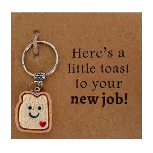 Toast To Your New Job Keychain Funny New Job Gifts