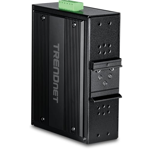 Image of TRENDnet 10-Port Industrial Gigabit 400W PoE++ DIN-Rail Switch, TI-BG108, 8 x Gigabit PoE++ Ports, 2 x Gigabit Shared Ports (RJ-45 / SFP), 20Gbps, 400W (Renewed)