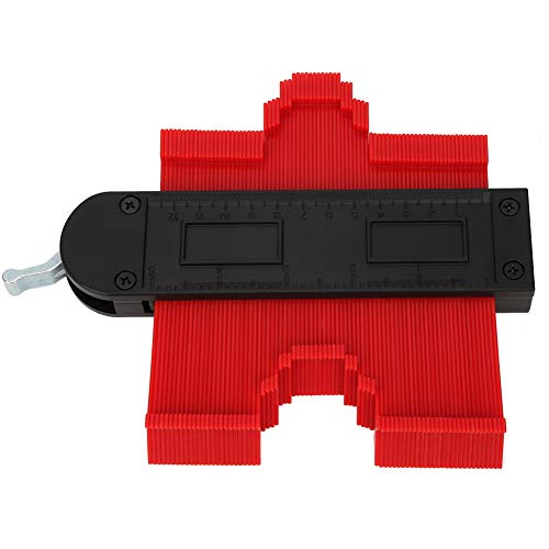 Calibrador Contour Gauge de 5 pulgadas para duplicar formas irregulares con bloqueo, herramienta para perfilado ABS para azulejos, alfombra, tuberías y carpintería miniatura 4