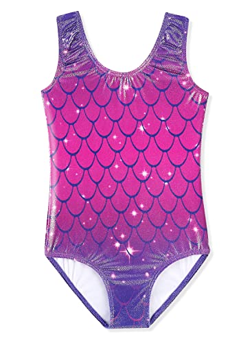 HOZIY Gymnastics Leotards for Girls Toddlers Kids Sleeveless Tumbling Outfits for Dance Print