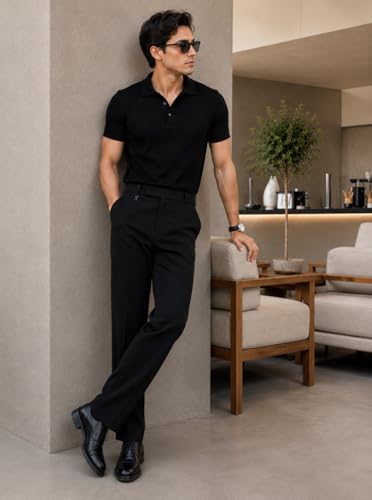 Image of Men's Formal Trouser Pant| Men's Bootcut Important Pant | Men Slim Fit Pants, Straight Fit Formal Trouser | Elegant Styling for Daily Use