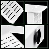 WEAVERBIRD Turtle Basking Platform, Turtle Tank Platform Aquarium Animal Sink Wharf, Double Decker Reptile Habitat, Climbing Shelf Turtle Tank Dock Floating Decor, Floating Turtle Dock, White - Image 5