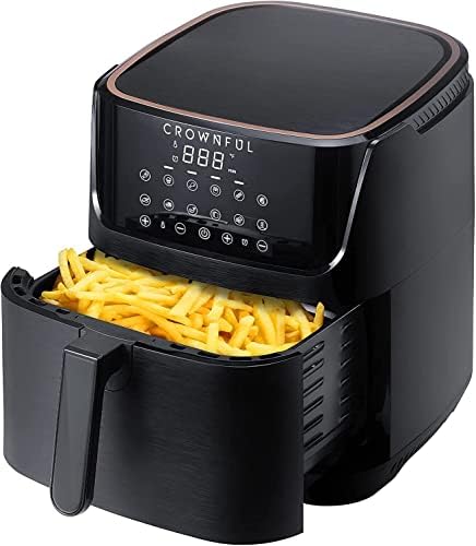 CROWNFUL Freidora de aire 12 en 1,Freidora de aire eléctrica de 6.5L con  pantalla digital táctil LCD,1800W - PREYCA