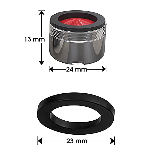 Sparstrahlregler für Wasserhähne M24x1 - Wasserhahn Aufsatz - ABS-Filter 4,5L/min (3)