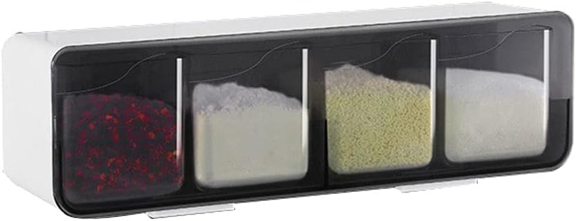 Spice boxs Kitchen Wall-Mounted Seasoning Box Salt Pepper Spice Rack Jar Sugar Bowl for Gadget Device Sets Organizer Tool