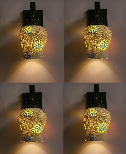 Image of Modern Decorative Designer Wall Light Industries for Living Room, Bedroom, Bedside, and Decorative Lighting Indoor Use, Bulb Not Included (borka, 4)