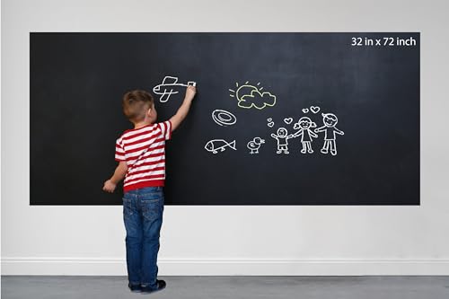 Image of WallDesign Chalkboard Film - Durable, Easy Installation, Customizable Size, Stain-Resistant Surface for Office, Home, Study, Planning, Work