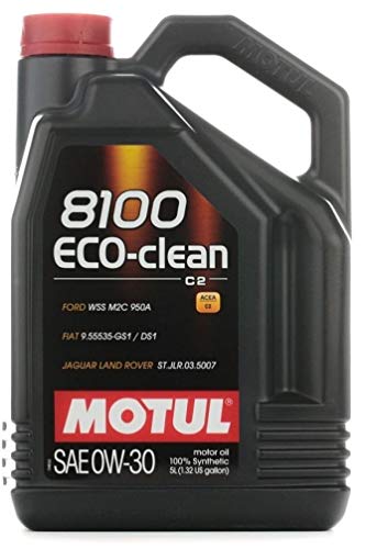 Image of Motul 8100 Eco-clean 0W30 C2 Fully Synthetic Engine Oil, M2C950A ST.JLR.03.5007, 5 Litres