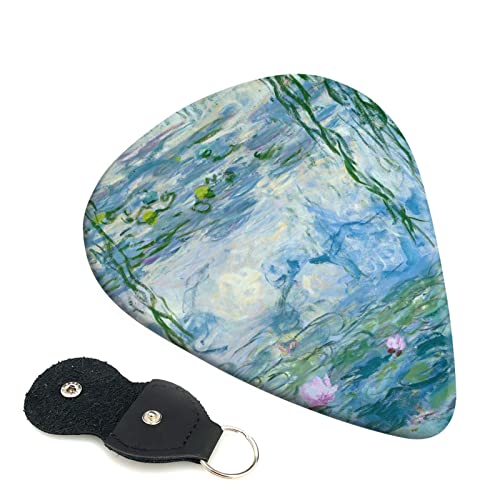 Lot de 6 médiators imprimés nénuphars pour guitare acoustique et électrique avec boîte de rangement - Les Beatles, Paul McCartney, John Lennon, RIngo Starr, George Harrison Lot de 6 médiators imprimés nénuphars pour guitare acoustique et électrique avec boîte de rangement