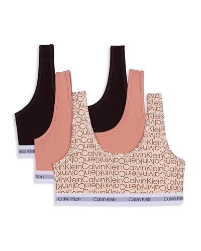 Calvin Klein Girls' Classic Cotton Bralette 3-Pack