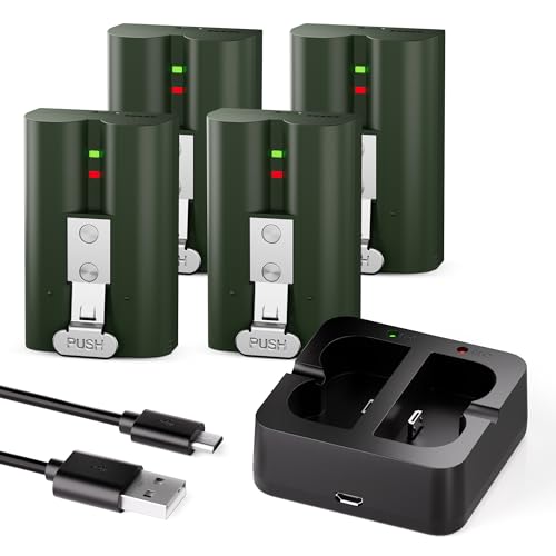 Lesaps 4-Pack Replacement Battery for Ring Doorbell - 6040mAh Rechargeable Ring Camera Batteries...