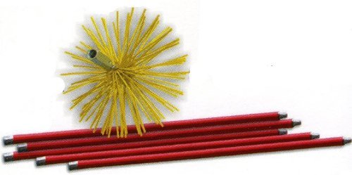 Cheminée dans le kit de prélèvement pour les tuyaux d'acier et de combustion des ventes aux enchères 7 Mt + brosse 250mm