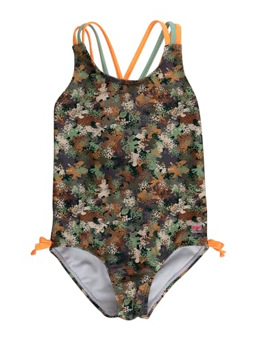 Image of RuffleButts Girls UPF50+ Sun Protection Tie Shoulder /Cross Back One Piece Swimsuit