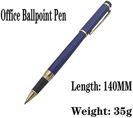 Accod Metal Ballpoint Pen Business Rollerball Pen Signature Pen with Two 0.5MM Black Universal Pen Refills,Gift Pen for Colleagues and Family,Gift Boxed (Blue)