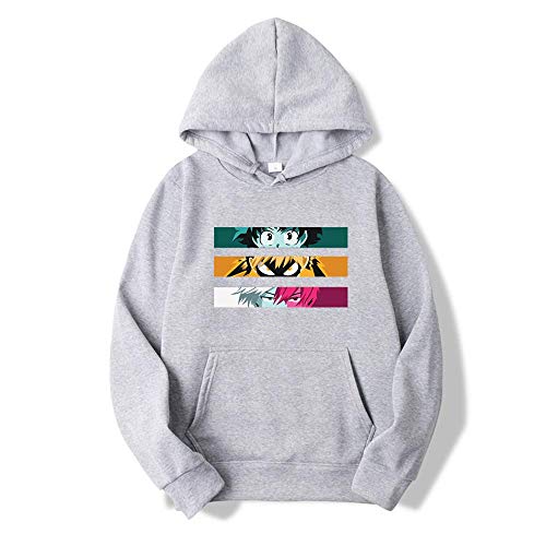 Herren und Jungen Hoodies My Hero Academia Midoriya Lzuku Ochaco Uraraka Todoroki Foto Druck Lose Fleece Pullover Mantel Sweatshirts Pullover