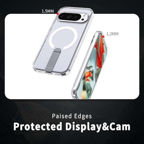 Case for Google Pixel 10/10 Pro & Pixel 9/9 Pro Cover Compatible with MagSafe - with 2 Pieces Tempered Screen Protector, Ultra-Slim Shock & Drop Resistant Case with Stand by SAMTUNK - Image 5