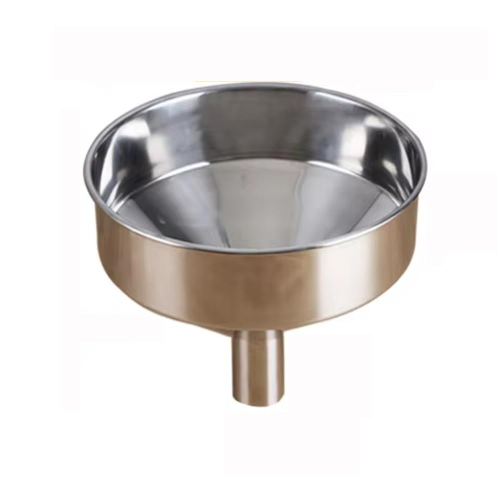 Embudo Grande, 1 Embudo De Acero Inoxidable Grande for con Filtro Embudo De Vino Y Aceite for El Hogar Tolva Industrial Extra Grande Plata(25x6cm)