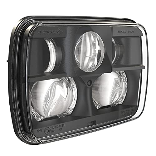 J.W. SPEAKER 12-24V DOT/ECE LED RHT High & Low Beam Headlight with Chrome Inner Bezel
